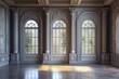 © Mulyadi Lim - Elegant Sunlit Classical Interior with Arched Windows and Columns