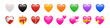 © 11ua - Social media heart vector icons. Heart icons with social media style