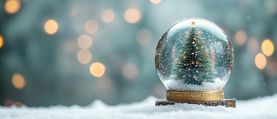 Snow globe in the snow