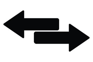 Poster - Double side arrow icon. 2 side arrow icon. Left - right side arrows icon vector. Arrow sign, Vector illustration.