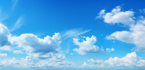 Wall Mural - blue sky with white cloud background. white cloud with blue sky background