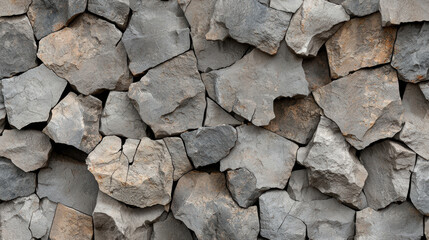 Rough stone wall texture with deep crevices and natural variations