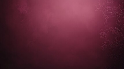 Abstract background with a blurry floral pattern on a dark red background.