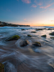Wall Mural - sunrise view from bronte beach, sydney, australia.