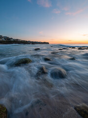 Wall Mural - sunrise view from bronte beach, sydney, australia.