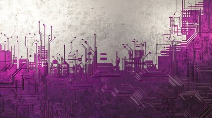 Poster - Abstract digital circuit board background with a grunge texture.