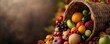 Colorful assortment of fresh fruits in a basket.