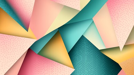 Abstract geometric background with pastel colors and a dotted texture.