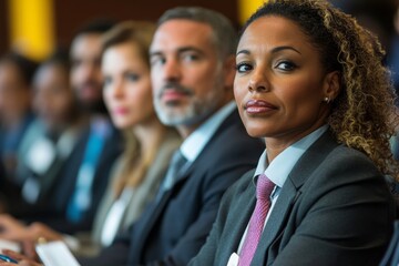 Group of multi-ethnic business people in a seminar, Generative AI