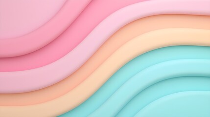 Abstract pastel wave patterns in soft colors