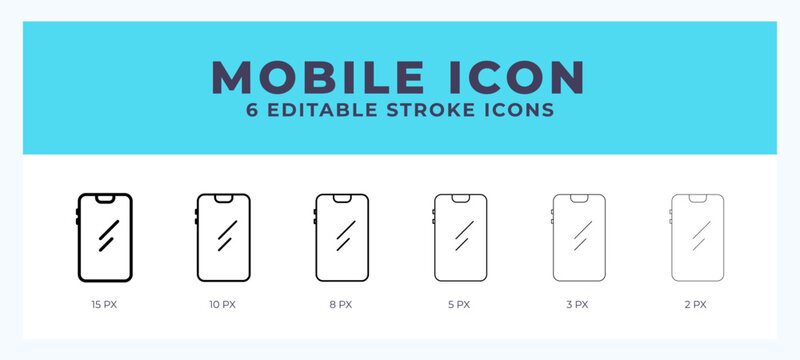 Mobile line icon vector illustration in trendy style.