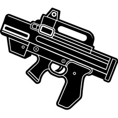 Wall Mural - illustration of a fn p90 gun