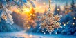 © hapsuwanArt - Winter Wonderland: Hanging Snowflake Ornament Against a Scenic Snowy Backdrop for Holiday Decor and Seasonal Photography