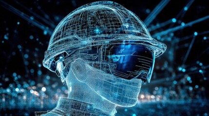 Poster - ar-enabled smart helmets are enhancing industries like construction and motor sports, providing real