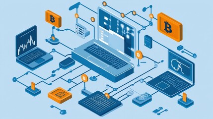 Poster - blockchain technology enables secure, decentralized record-keeping, ensuring transparency and immuta