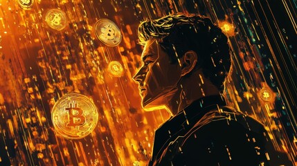 Poster - Blockchain technology underpins the security of digital currencies, providing a decentralized and immutable ledger that enhances trust and reduces fraud.