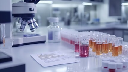 Poster - A DL flyer highlighting research findings, displayed on a white science laboratory surface