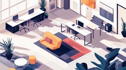 Poster - Impact of Remote Work on Office Design: Analyze how the rise of remote work is influencing office design