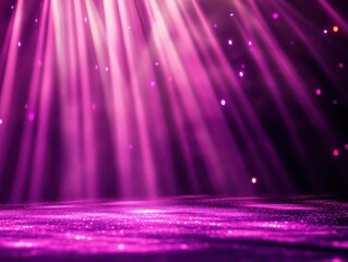 Wall Mural - pink glitter abstract background with light beams