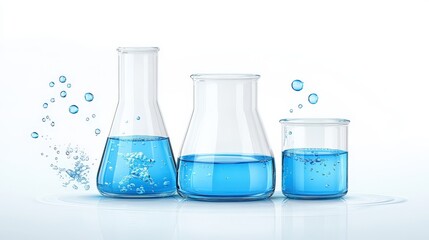Poster - Professional flyer design in InDesign on a clean white science laboratory background