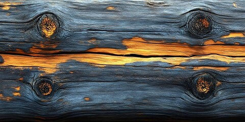 Rough wood: the beauty of the natural grain A close-up of unpolished wood with pronounced grains, cracks and the unique patina of time.