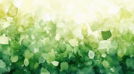 Canvas Print - Lush Green Blurry Abstract Background Design