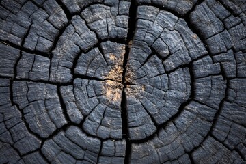 Rough wood: the beauty of the natural grain A close-up of unpolished wood with pronounced grains, cracks and the unique patina of time.