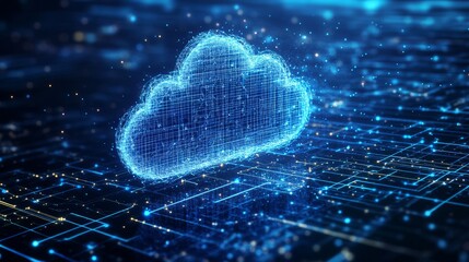 Poster - cloud technology background
