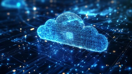 Poster - cloud technology background
