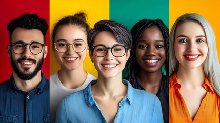 A group of diverse business professionals posing together for a corporate portrait in a modern office setting,showcasing a successful,collaborative,and inclusive workforce.