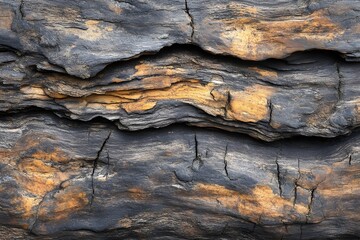 Rough wood: the beauty of the natural grain A close-up of unpolished wood with pronounced grains, cracks and the unique patina of time.