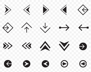 Poster - set swipe up arrows icon. group arrows directed upwards. different black arrows sign. scroll or swip
