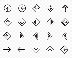 Poster - Arrow swipe icon style symbol signs, Vector illustration. EPS 10.