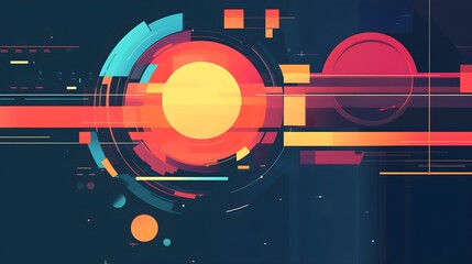 Poster - Abstract Geometric Shapes Design Background