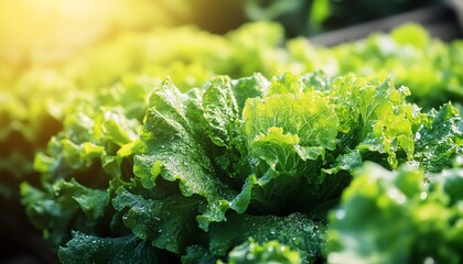 Poster - Modern agricultural setup featuring a sustainable vertical hydroponic tower system growing vibrant green lettuce, emphasizing ecofriendly practices