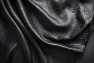 Wall Mural - Leather texture: Elegant folds and shading A representation of high quality leather with visible wrinkles and shading that highlight the softness and structure of the material.