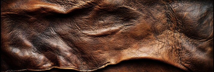 Leather texture: Elegant folds and shading A representation of high quality leather with visible wrinkles and shading that highlight the softness and structure of the material.