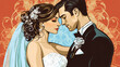 © ak159715 - Romantic wedding .Bride and groom design vector image