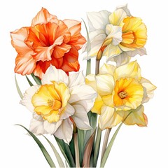 Canvas Print - Vibrant Daffodils in Full Bloom