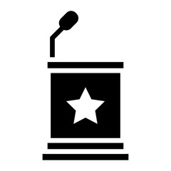 Sticker - Bully Pulpit icon vector image. Can be used for Politics.