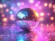 © Bijac - shiny disco ball reflecting colorful lights, capturing the energy of a lively dance floor. the sparkling surfaces create a dynamic atmosphere that celebrates joy and festivity