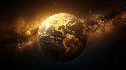golden earth in the milky way: a cosmic view