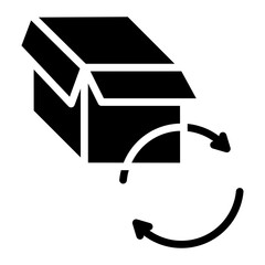 Sticker - Inventory Turnover icon vector image. Can be used for Operations Management.