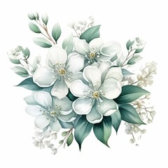 Canvas Print - Elegant White Floral Arrangement for Decor