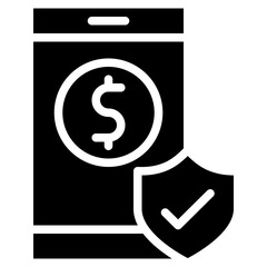 Canvas Print - Secure Mobile Payment icon vector image. Can be used for Safe Payment.