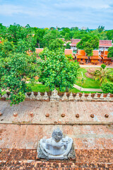 Wall Mural - The view from Wat Yai Chai Mongkhon temple, Ayutthaya, Thailand