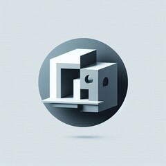Poster - minimal modern and avant garde architecture  logo. Ideal for advertising commercial concepts, logo icon design. premium illustration. ai
