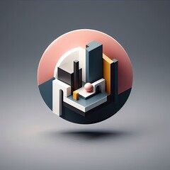 Poster - minimal modern and avant garde architecture  logo. Ideal for advertising commercial concepts, logo icon design. premium illustration. ai