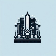 Poster - minimal modern and avant garde architecture  logo. Ideal for advertising commercial concepts, logo icon design. premium illustration. ai