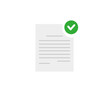 © BlazingDesigns - Approved document, green check mark on paper page icon. Successful check of a resume, review or test. Approved contract, agreement vector design and illustration.